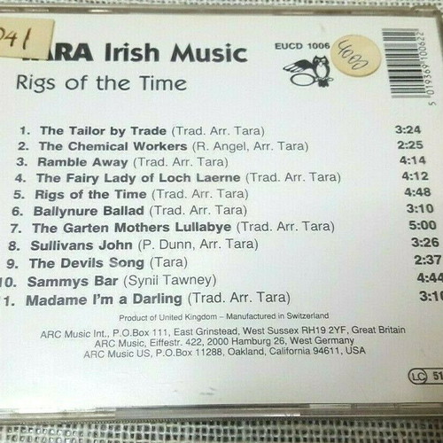 Tara Rigs Of The Time CD used, folk