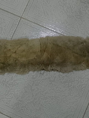 Vintage fur coat collar used, gray