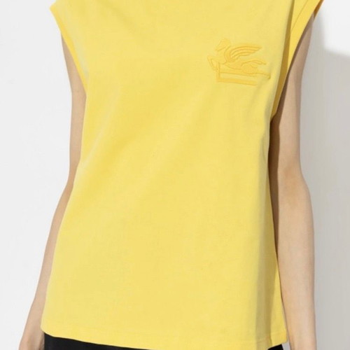 Etro yellow loose fitting t-shirt used, size XS