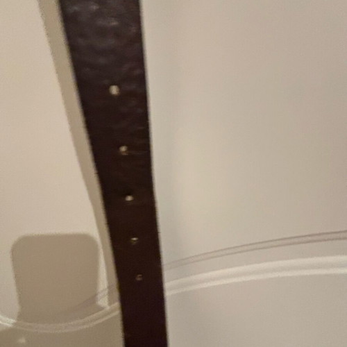 Brown leather belt like new with silver metal buckle