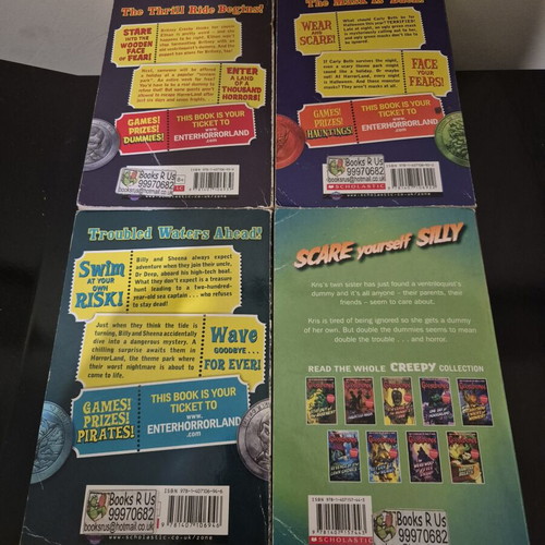 Goosebumps RL Stine horror books pack of 4 used, English