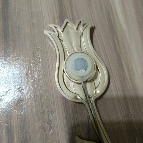 Magnetic curtain clip with tulip design and rhinestones like new