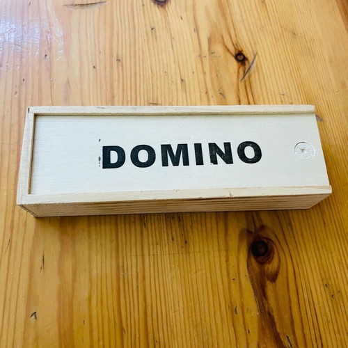 Domino with wooden box new
