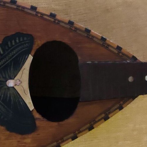 Antique wooden mandolin used, circa 1920s
