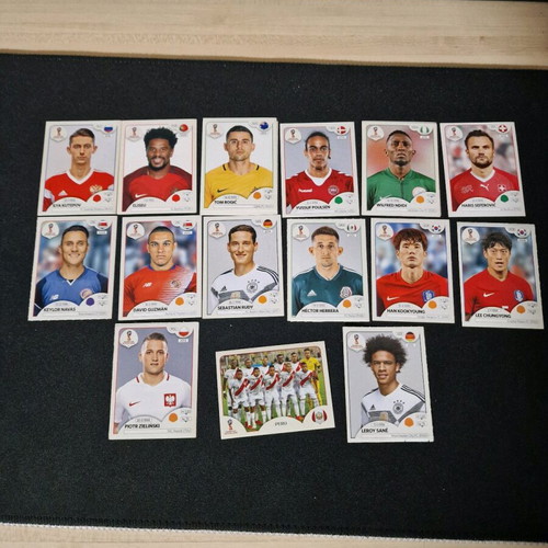 Panini FIFA World Cup 2018 Russia stickers like new, set of 15