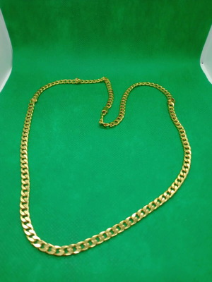 Gold-plated bijou chain new, 32cm, yellow gold color