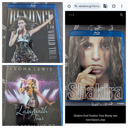 Pop music Blu-ray bundle new with Leona Lewis, Shakira, Beyonce