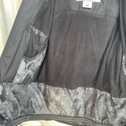Columbia black jacket like new, waterproof with down filling and detachable hood