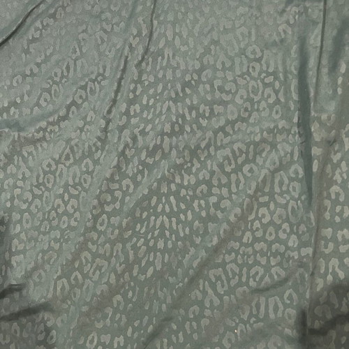 Single leopard print duvet cover, green polyester