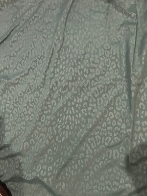 Single leopard print duvet cover, green polyester
