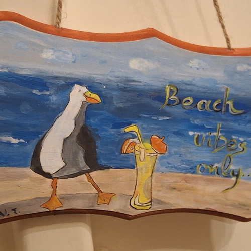 Handmade wooden sign for summer house or beach bar custom order