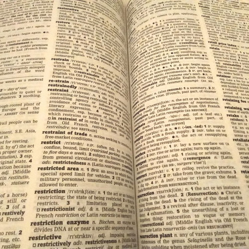 The Concise Oxford Dictionary used, 9th edition, English