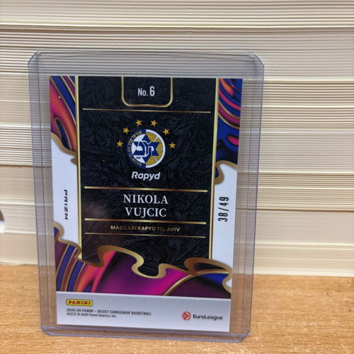 Nikola Vujcic 2025-26 Panini Select EuroLeague Blue Clutch Card new
