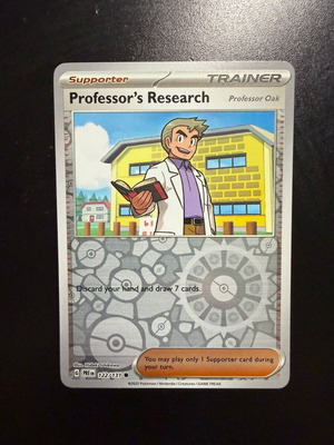 Professor's Research PRE 122 αντίστροφη χρωματιστή κάρτα Pokémon
