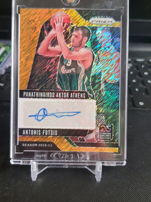 Panini Prizm Euroleague Antonis Fotsis Gold Shimmer Auto /10