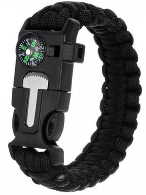 Βραχιόλι επιβίωσης Paracord 5 σε 1 καινούργιο με πυξίδα, τσακμακόπετρα και σφυρίχτρα