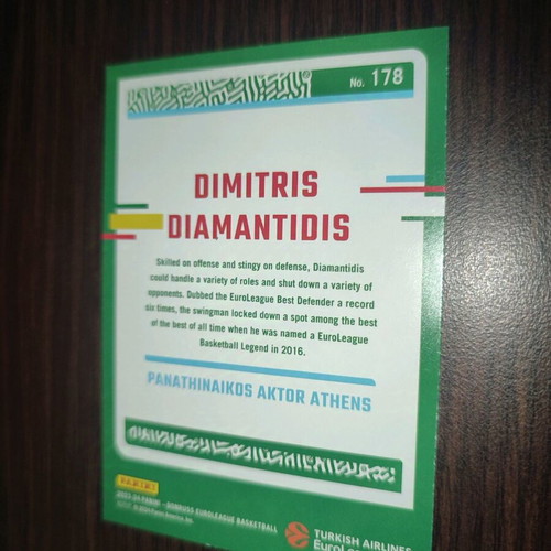 Panini Donruss Euroleague Dimitris Diamantidis card new