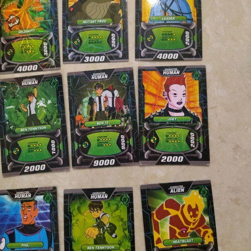 Ben 10 cards like new, set of 15 pieces