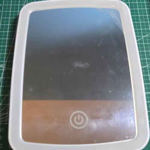 LED makeup mirror rechargeable USB-C with 3 lights 25x15 cm new