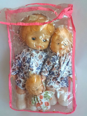 Set of 3 old panigyriotikes dolls new in packaging