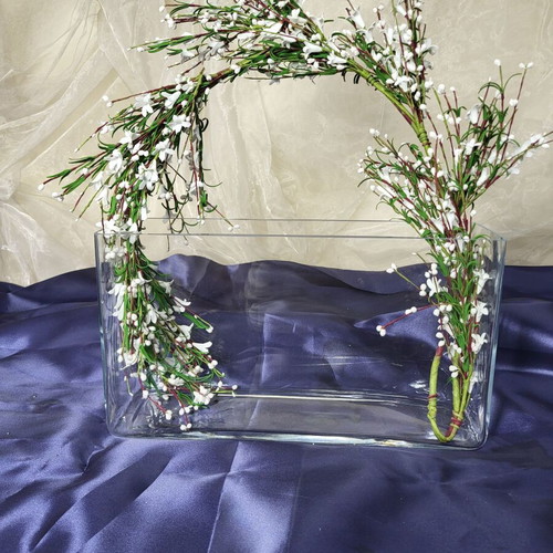 Minimal Rectangular Glass Vase set of 4 like new