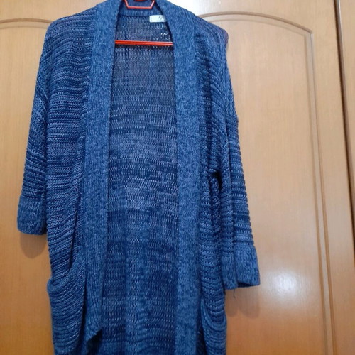 Knitted cardigan like new, blue, size XS