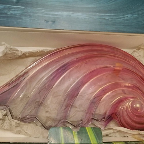 Walther Glas πιατέλα centerpiece κοχύλι 48cm καινούργιο, made in Germany