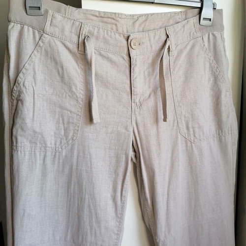 S.Oliver women's linen pants XXL new, ecru color