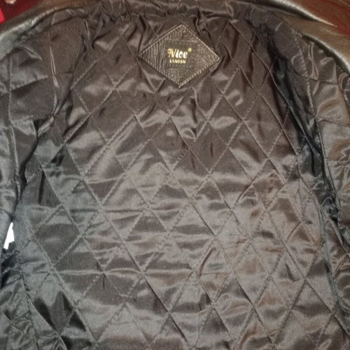 Nicce London Leather cropped leather jacket new, size Large, black