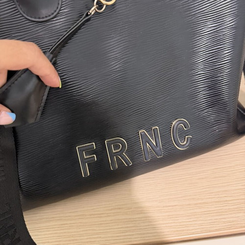 FRNC black shopper bag, shoulder style