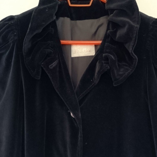 Velvet coat used, size large, black