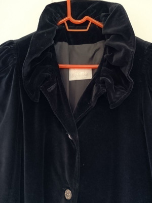 Velvet coat used, size large, black