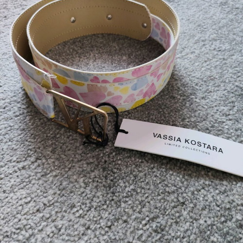 Vassia Kostara Kardia Belt pink, new, adjustable size