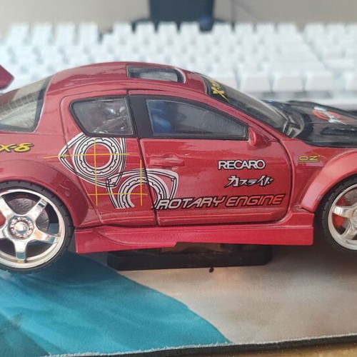 Miniature Rx8 Racing Car like new with base and lighting from X-tuner series
