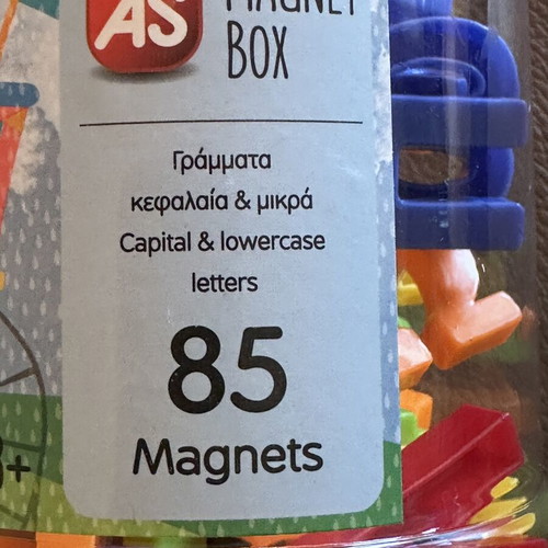 AS magnetic letters, uppercase and lowercase