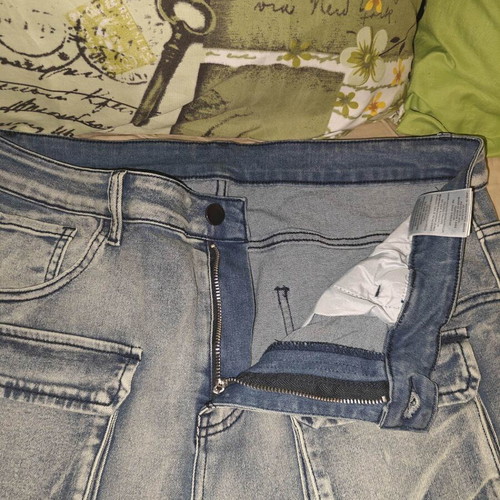 Men's elastic cargo jeans new, streetwear style
