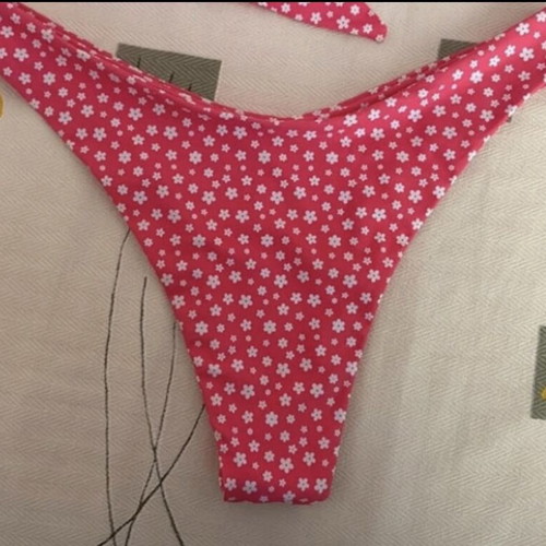Brazilian bikini set like new, white and pink, size S