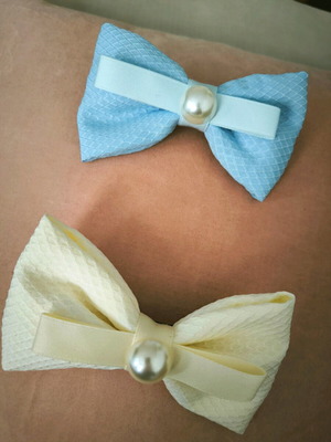 Large hair bows with clips new, set of 2 pieces