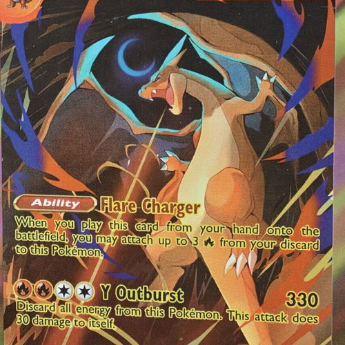 Pokemon Mega Charizard Y OutBurst Move Art card in excellent condition