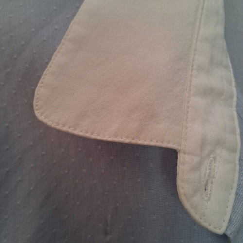 Marks & Spencer shirt like new, light blue with white polka dots