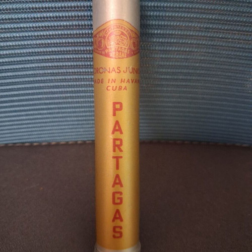 Vintage aluminum Tubo Partagas Coronas Junior collectible