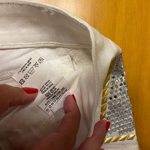 Richmond jeans new, white with silver details, size S