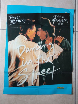 David Bowie - Mick Jagger poster used double-sided 52x40 cm