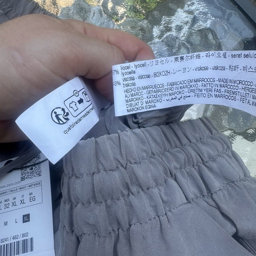 Zara pants new, size XL 42 14, grey