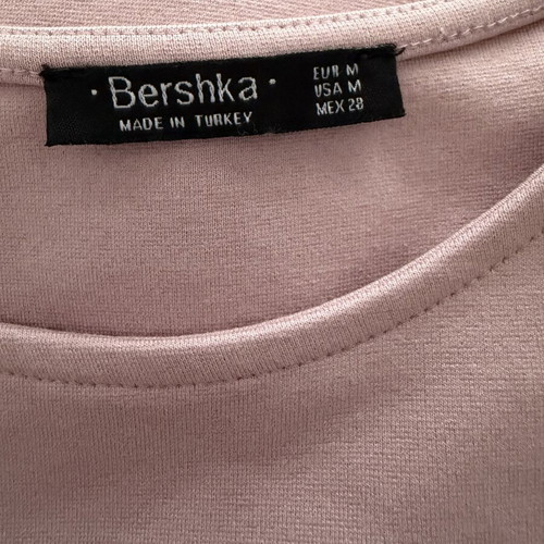 Mini dress long sleeve with ruffles Bershka size M used, pink