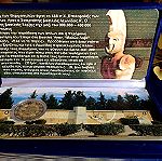  2 Ευρω σε κασετίνα  ακυκλοφόρητο αναμνηστικό της Μάχης των Θερμοπυλών  με δυο κάρτες, Λεωνίδας - Θερμοπύλες