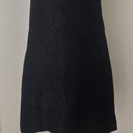 Vintage dress handmade unfinished jacquard fabric size S like new