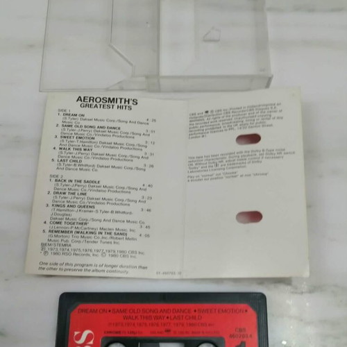 Aerosmith Greatest Hits 1980 cassette tape, rock