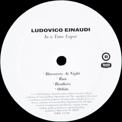 Ludovico Einaudi In a Time Lapse 2X LP like new, classical