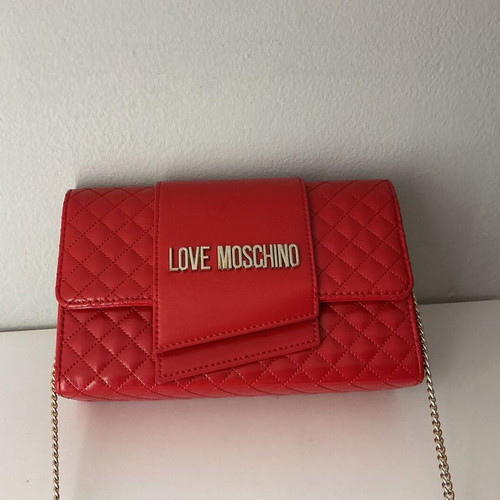 Moschino crossbody bag new, red with chain strap